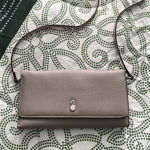 NWOT- London Fog Grey & Pink Crossbody Bag